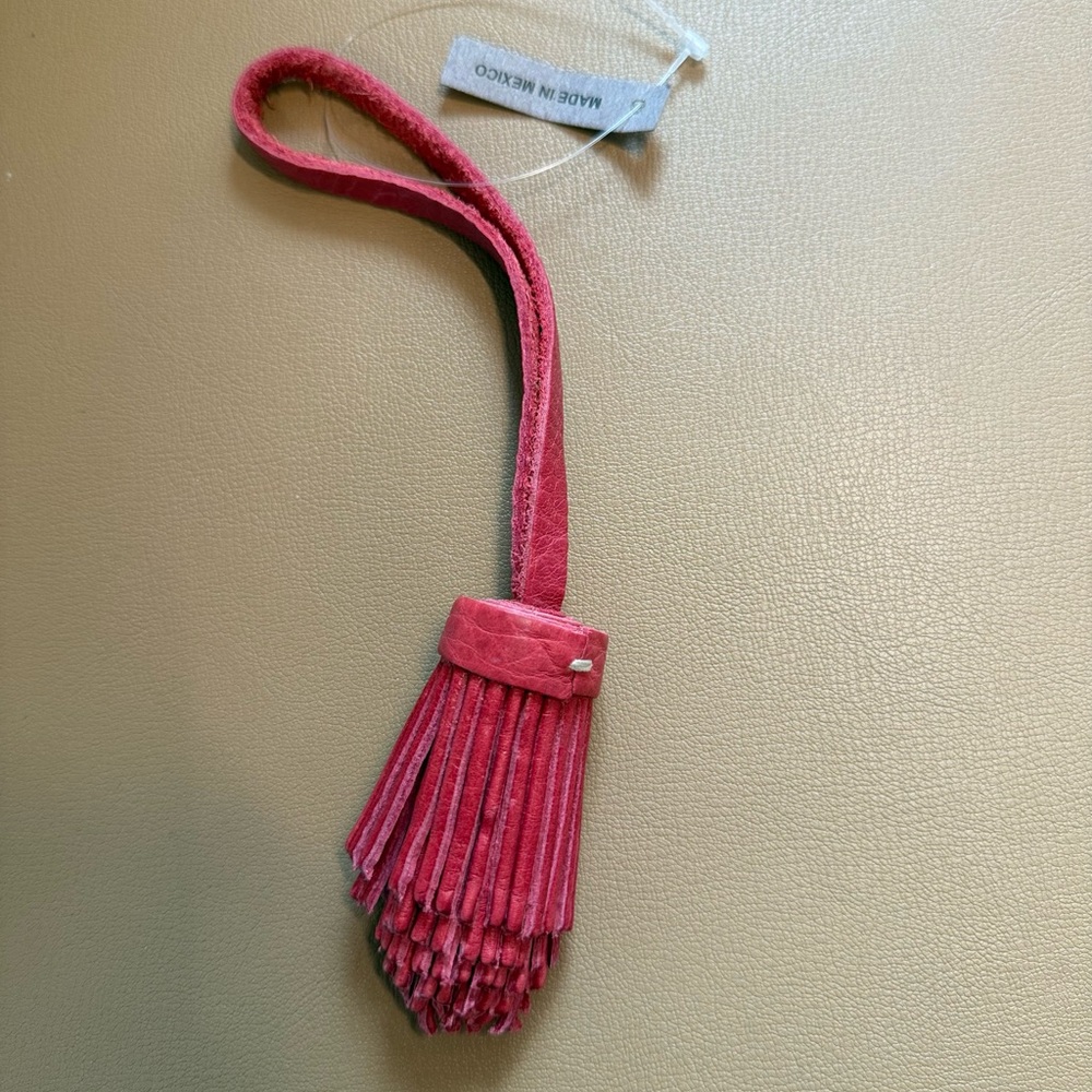 Portland leather goods sugar pom tassel NEW
